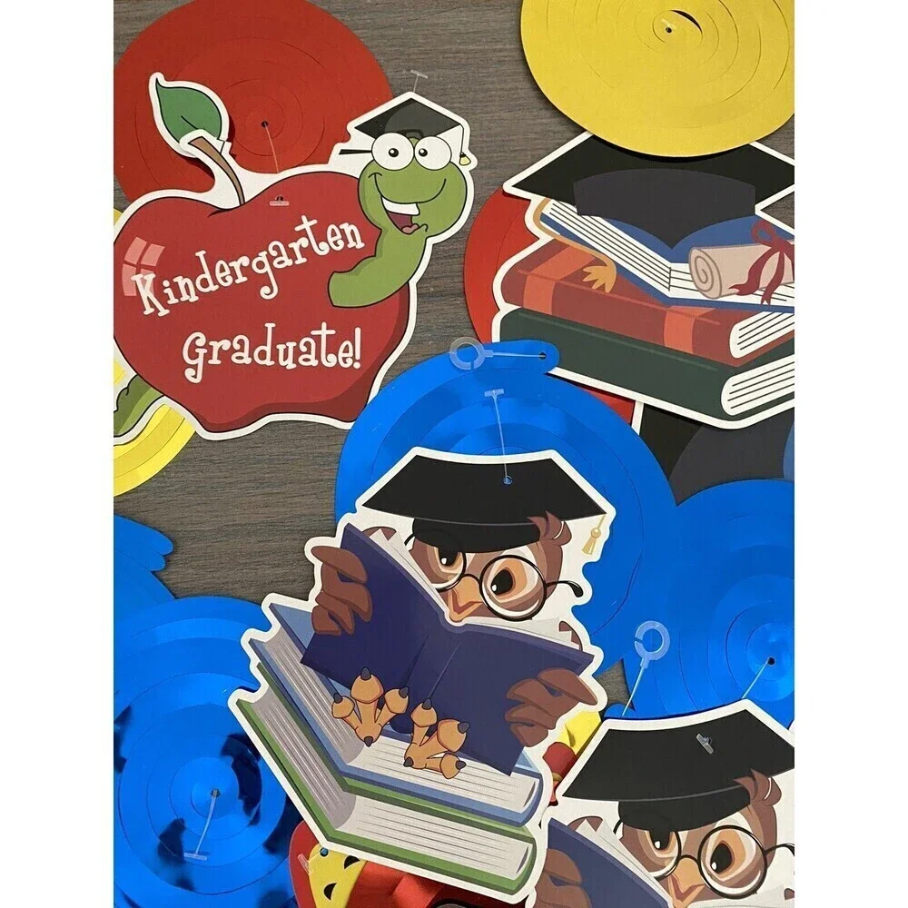 Kindergarten Graduation Hanging Swirls Party Decorations -Preschool 25 CT